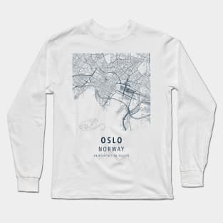 oslo norway simple map Long Sleeve T-Shirt